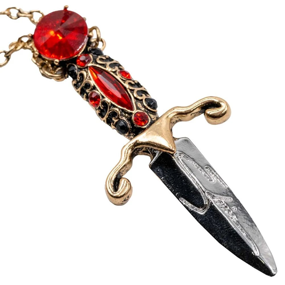 Kreepsville 666 Elvira Dagger Necklace Red