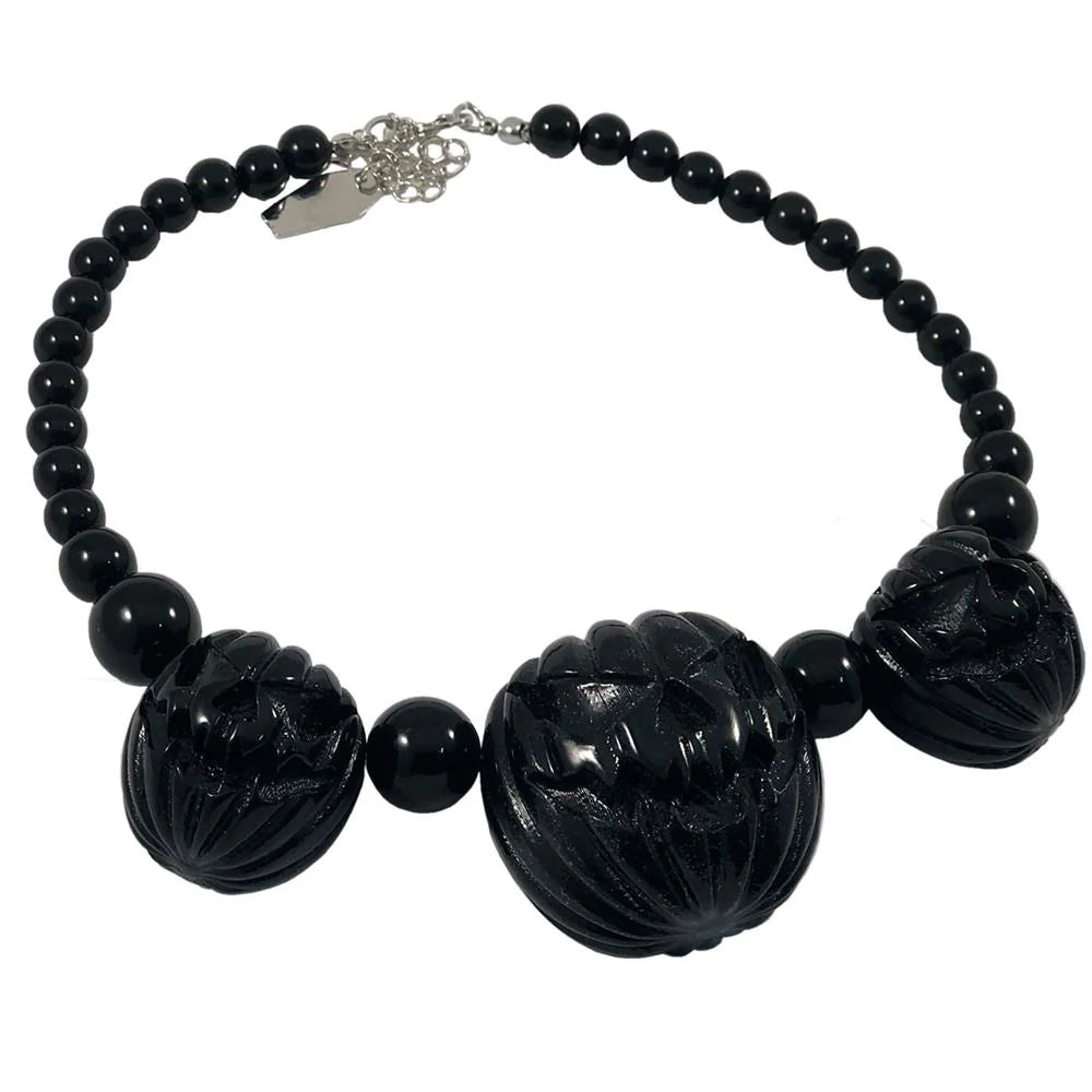 Kreepsville 666 Jack O Lantern Pumpkin Necklace Black
