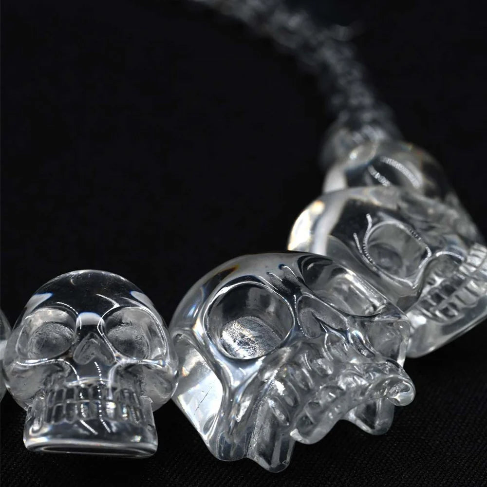 Kreepsville 666 Skull Collection Necklace Crystal Clear