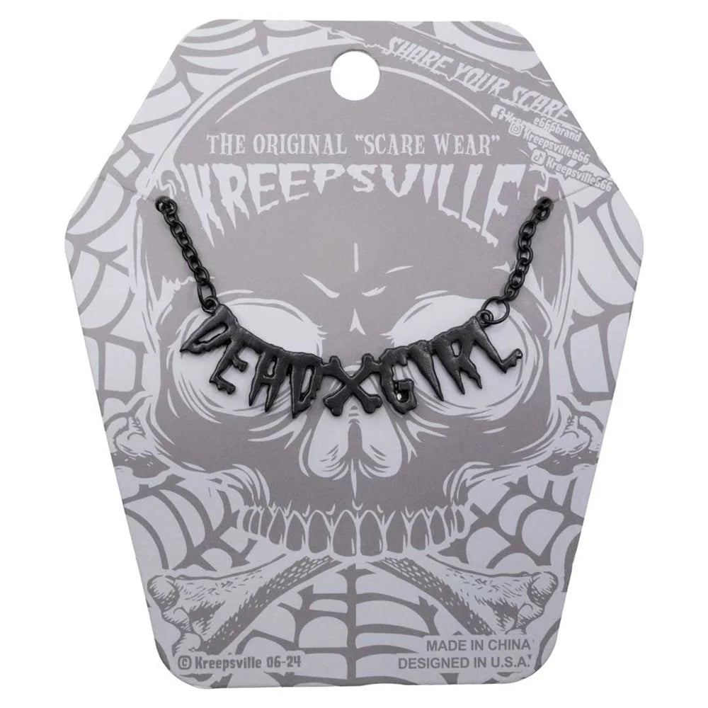 Kreepsville 666 Dead Girl Text Necklace