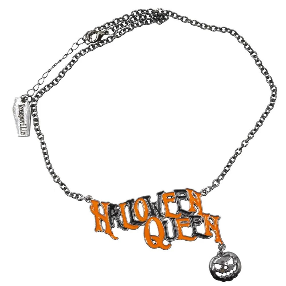 Kreepsville 666 Halloween Queen Text Necklace