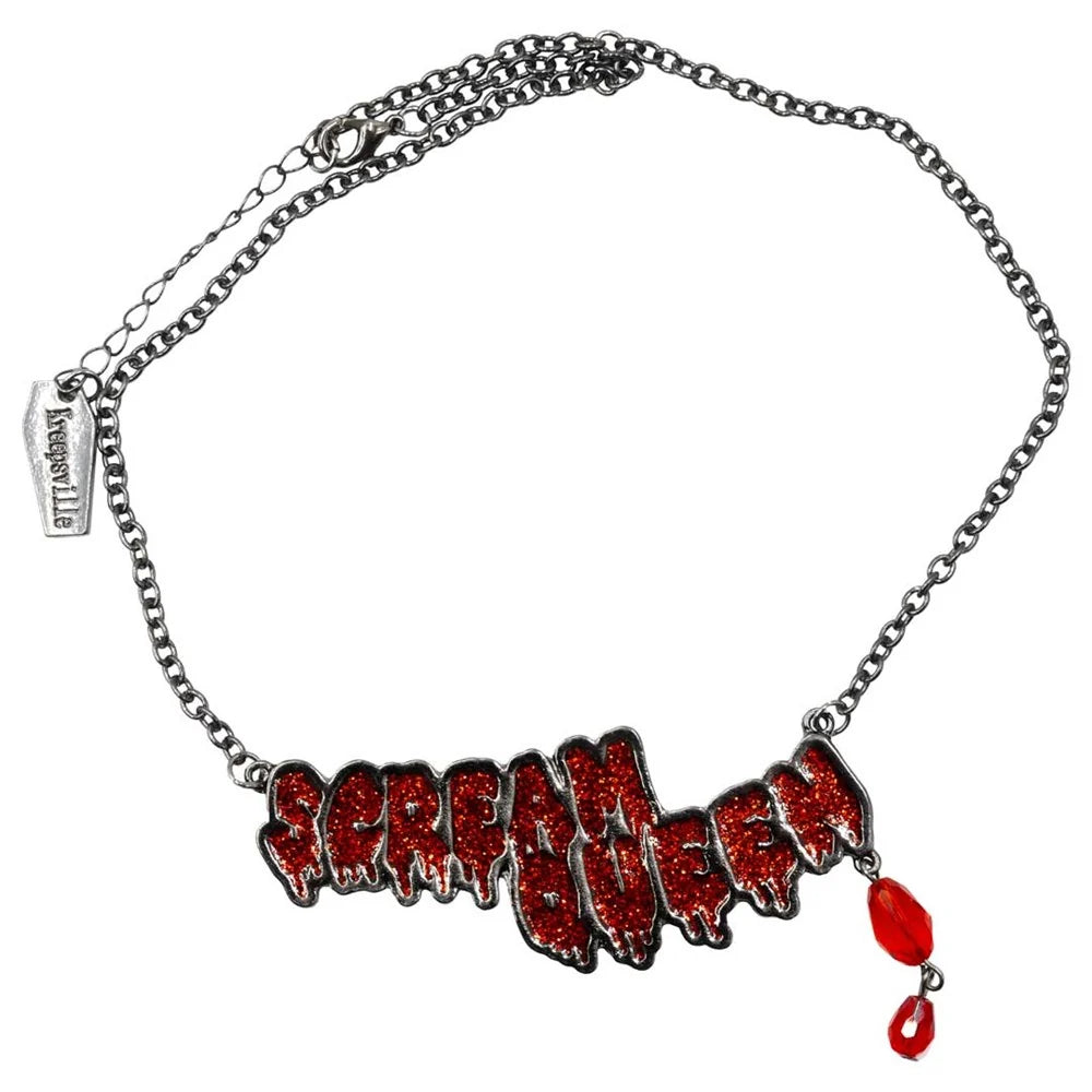 Kreepsville 666 Scream Queen Text Necklace