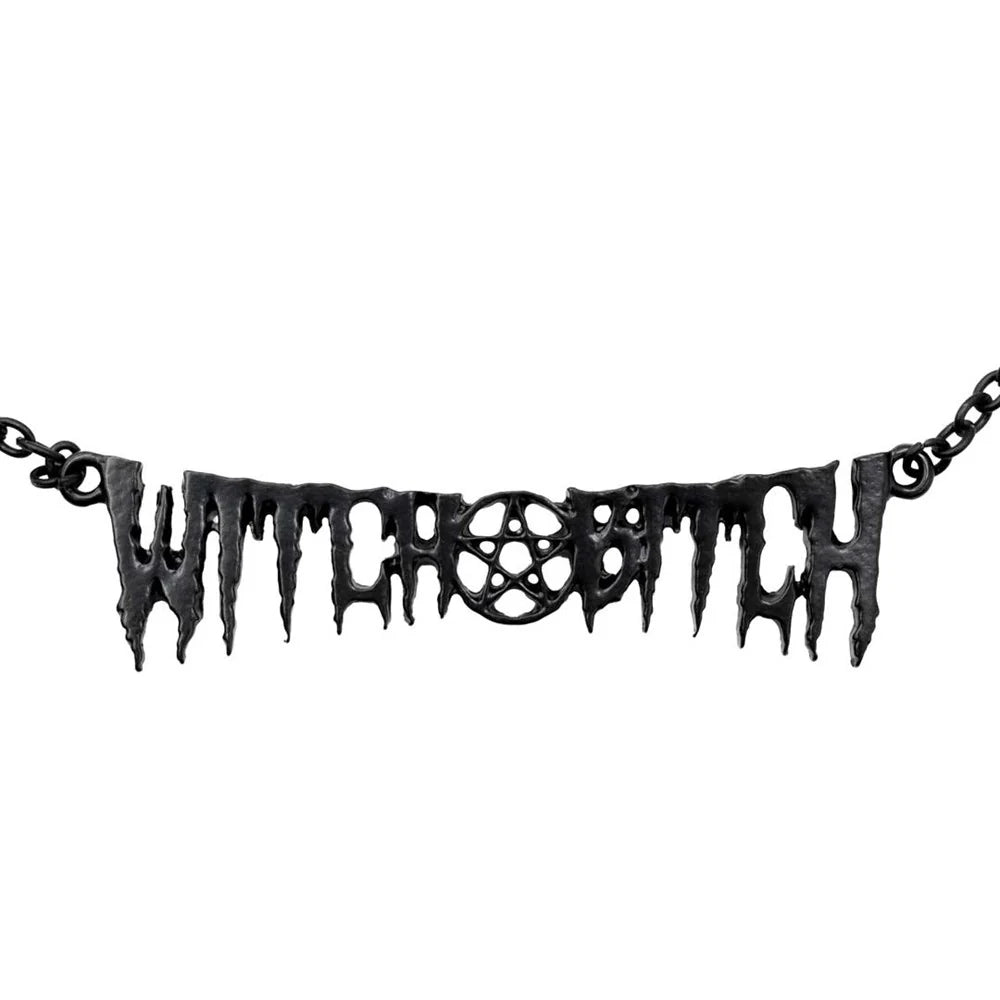 Kreepsville 666 Witch Bitch Text Necklace