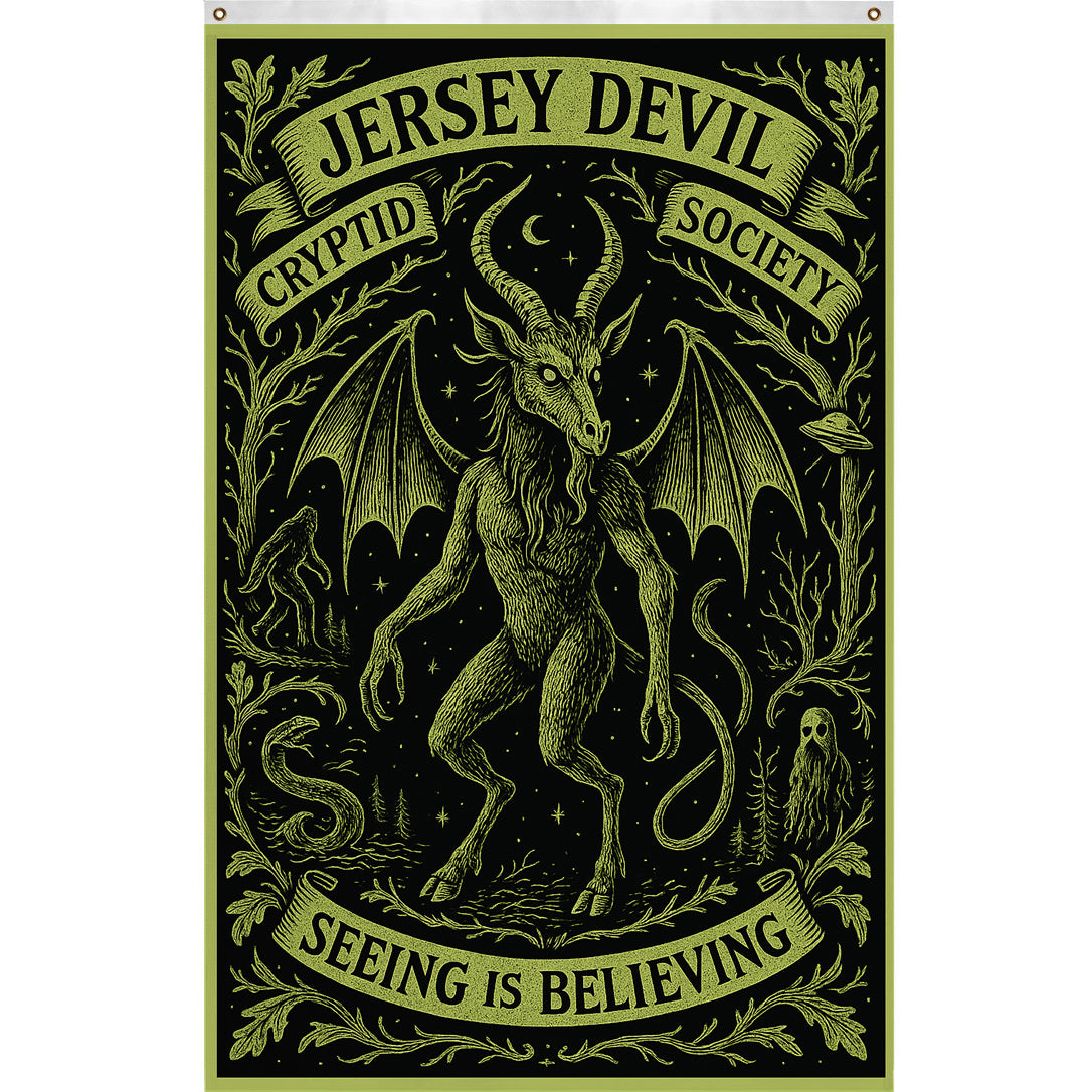Original Underground Jersey Devil Cryptid Society 24X36" Flag