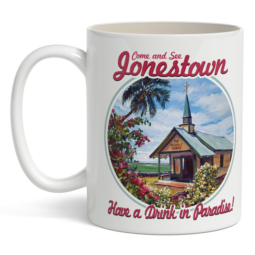 Original Underground Come and See Jonestown White Mug
