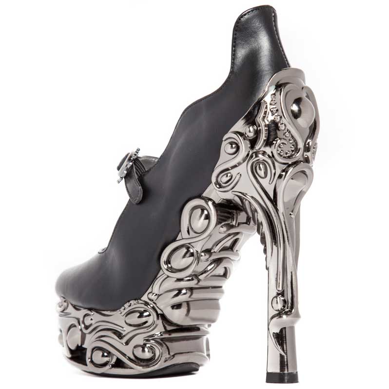 Hades KATJA Black Maryjane Pump 6" High Ornate Heels