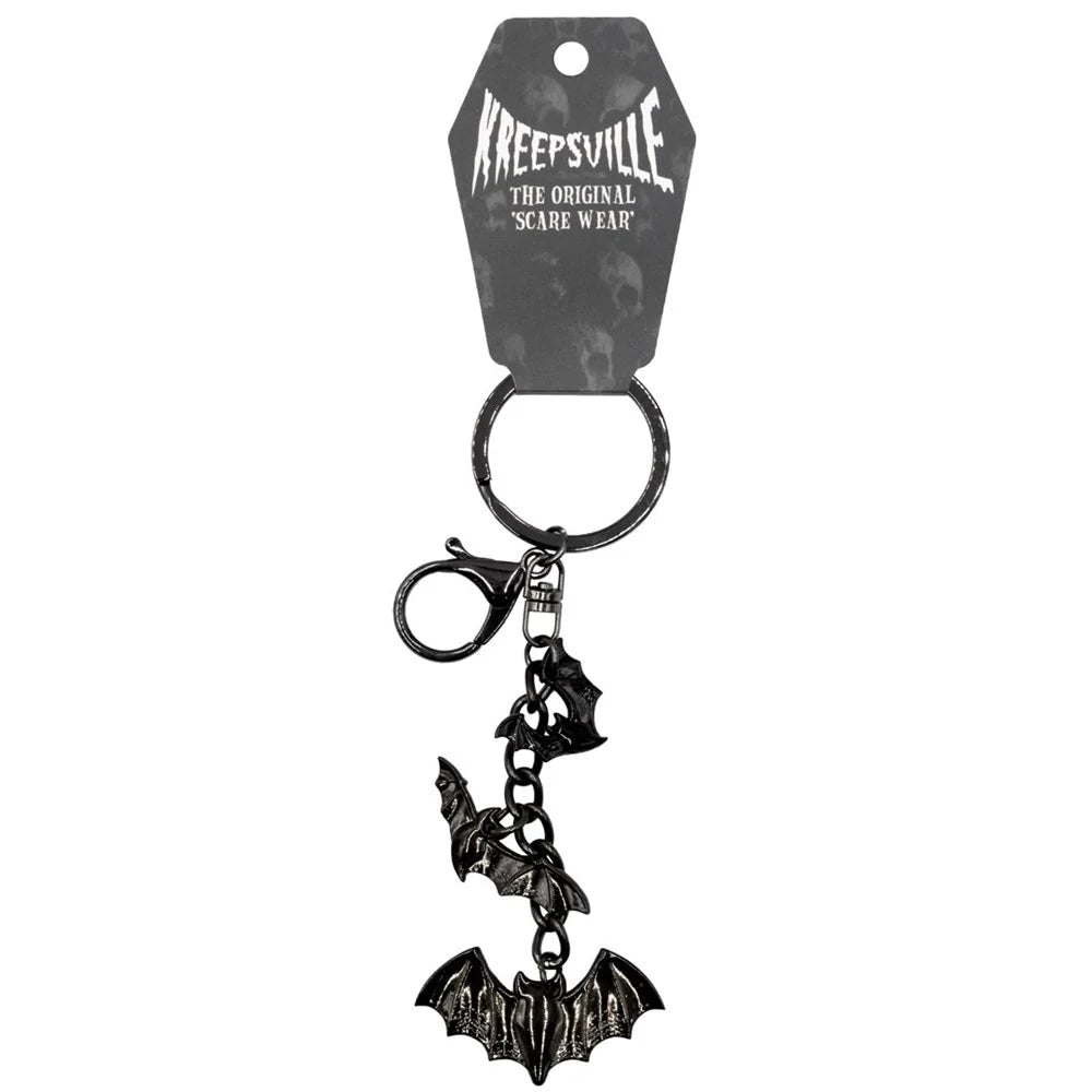 Kreepsville 666 Flying Bats Charm Keychain