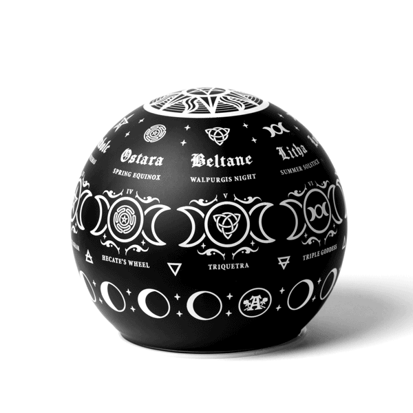 Alchemy Gothic Pagan Calendar Symbols LED Globe Light LED3
