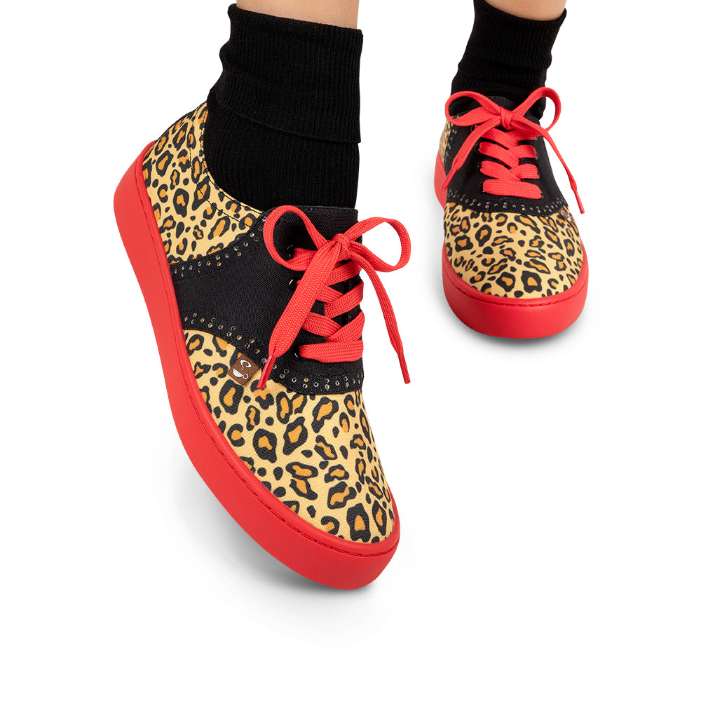 Leopard Casual Red Black Sneaker