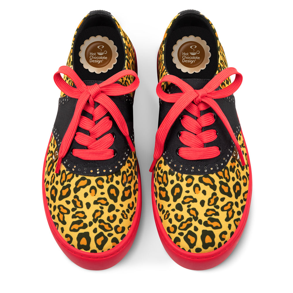 Leopard Casual Red Black Sneaker