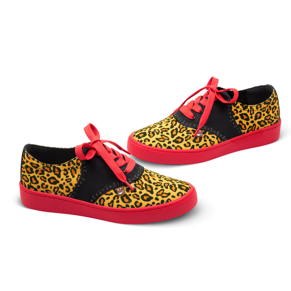 Leopard Casual Red Black Sneaker