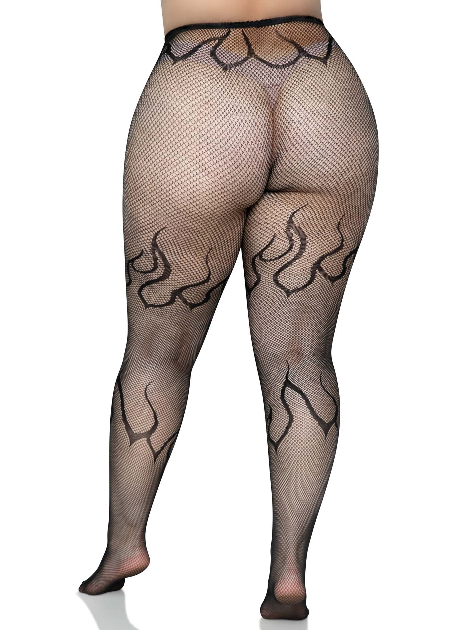 Leg Avenue Flame Plus Fishnet Tights