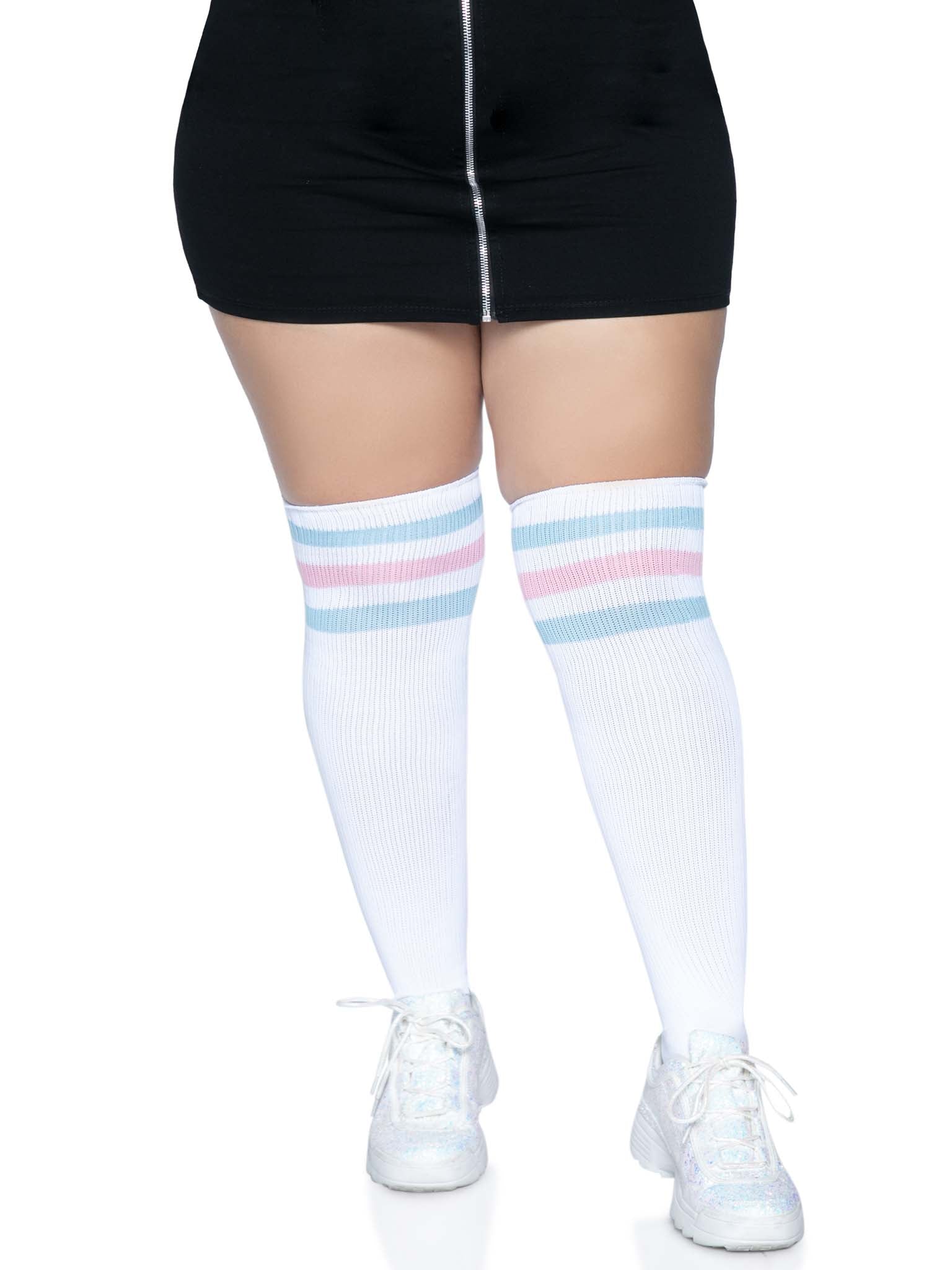 Leg Avenue Kellee Plus Athletic Over The Knee Socks