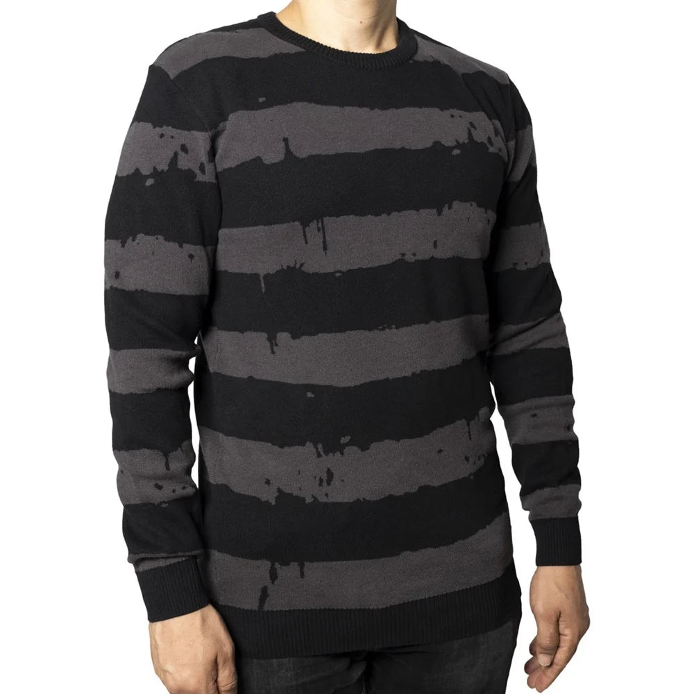 Kreepsville 666 Destroyer Stripe Grey Sweater