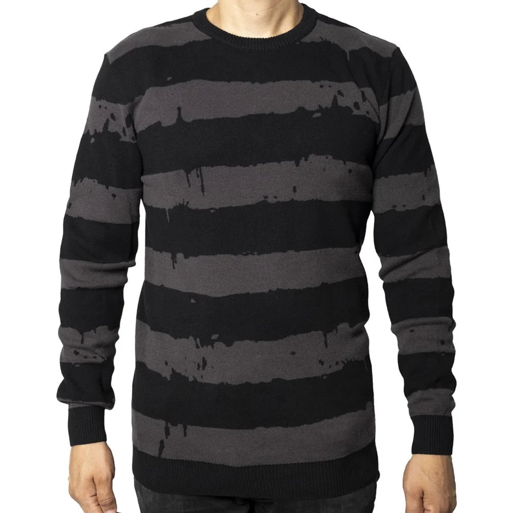 Kreepsville 666 Destroyer Stripe Grey Sweater