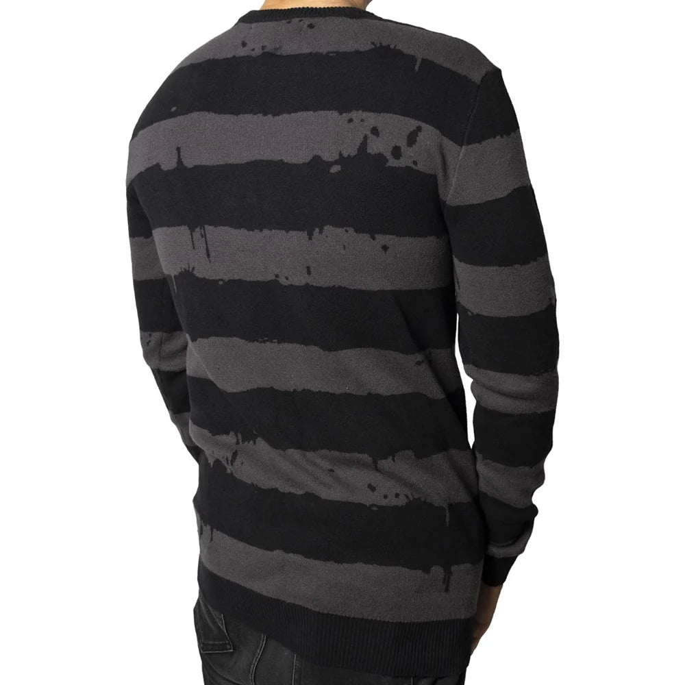 Kreepsville 666 Destroyer Stripe Grey Sweater