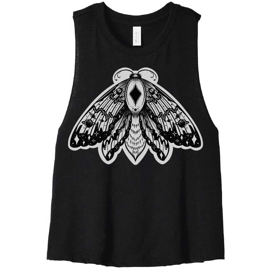 Fingers Duke Witchy Moth Cropped Tank Top