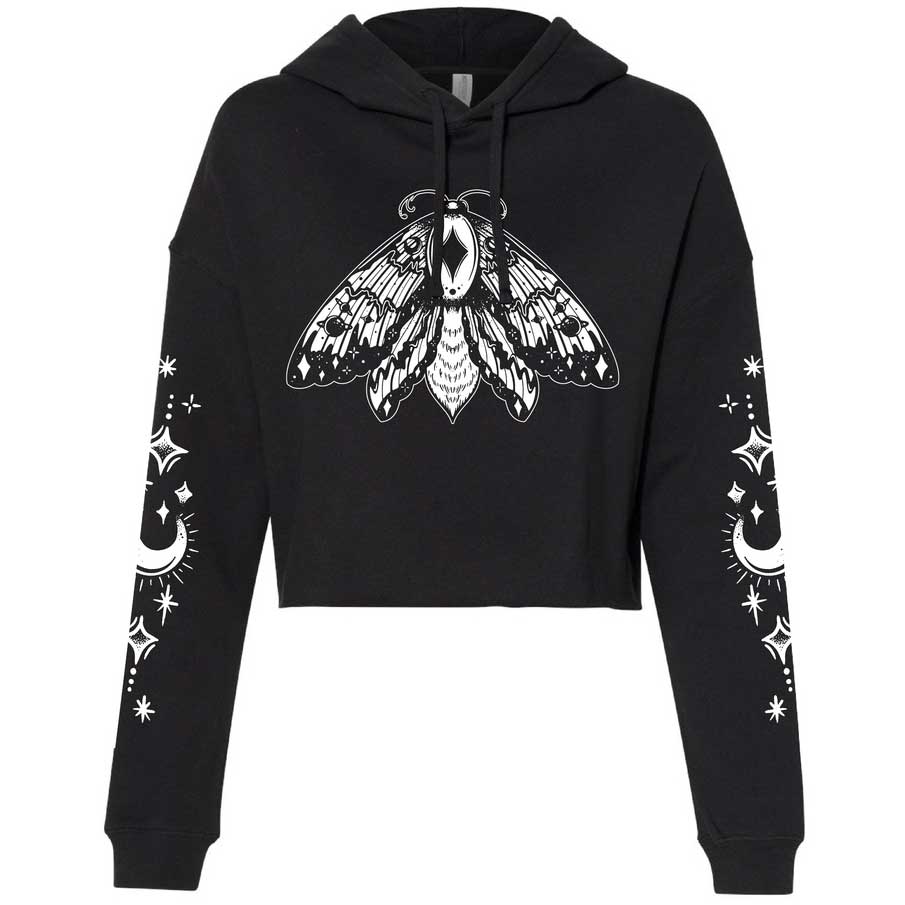 Fingers Duke Witchy Moth Cropped Hoodie
