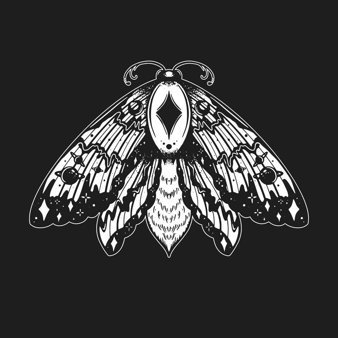 Fingers Duke Witchy Moth Cropped Hoodie