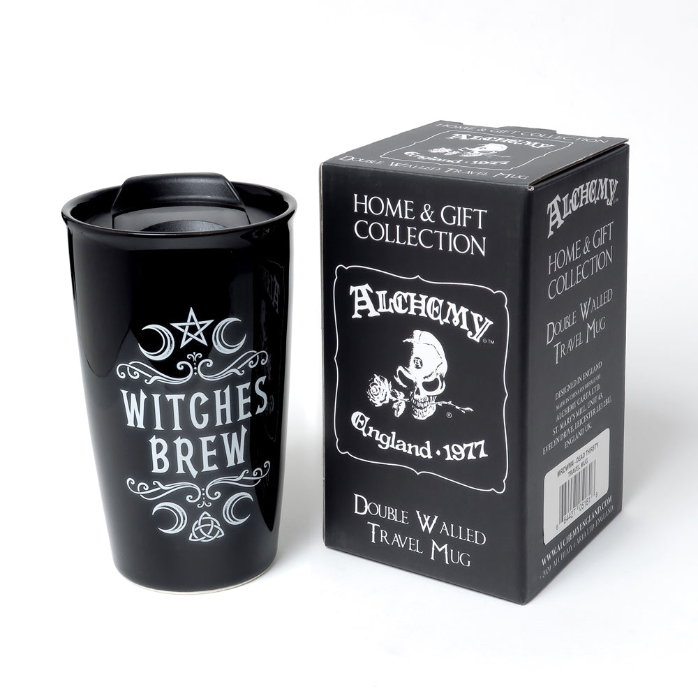 Alchemy Gothic Witches Brew Double Wall Travel Mug MRDWM1