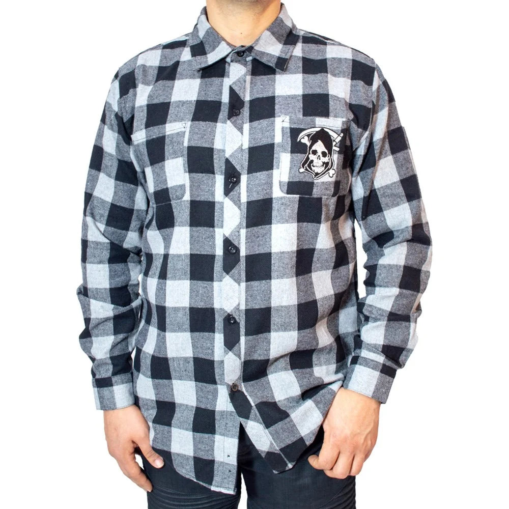 Kreepsville 666 Reapers Revenge Grey Flannel Shirt