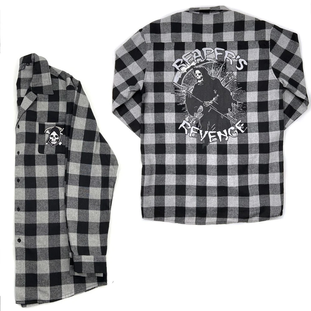 Kreepsville 666 Reapers Revenge Grey Flannel Shirt