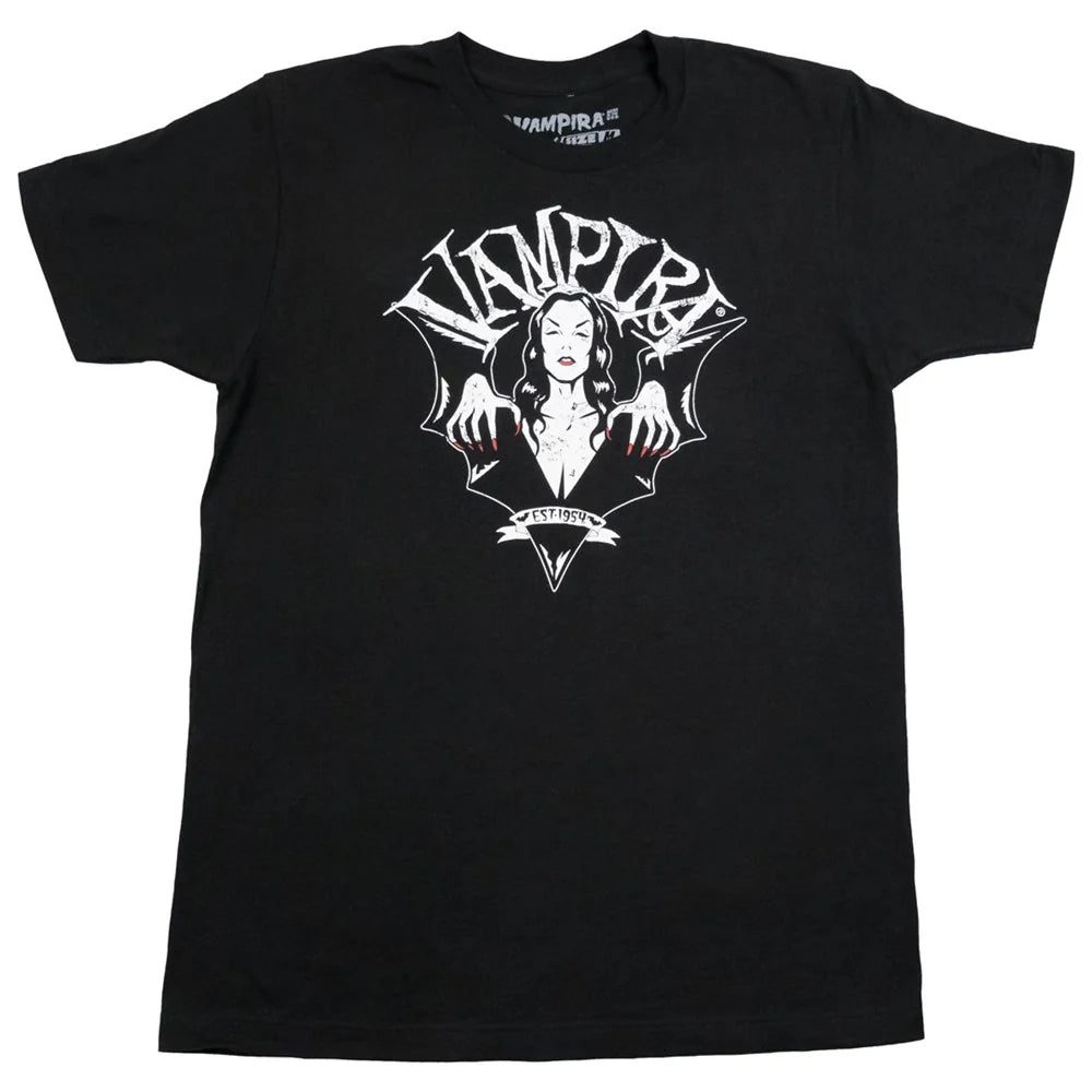 Kreepsville 666 Vampira Bat Wing Crest Black T-shirt