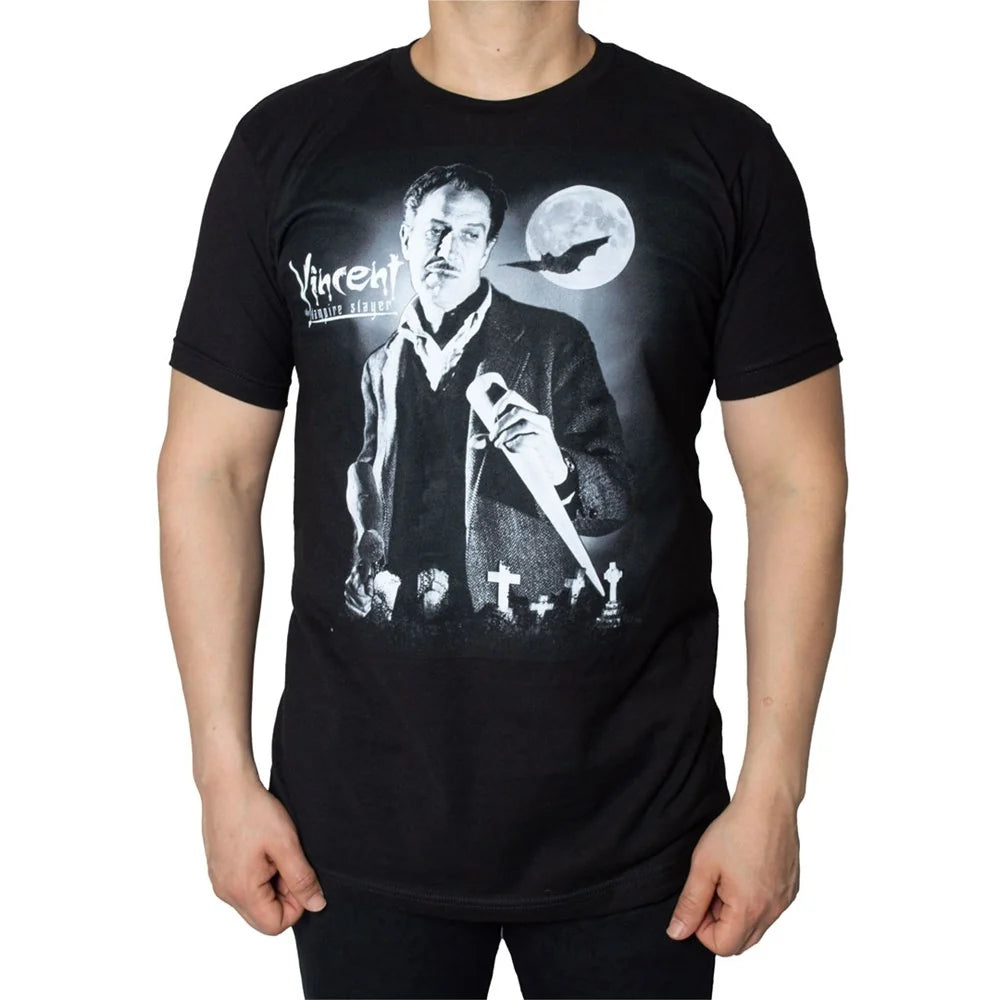 Kreepsville 666 Vincent Price Stake Slayer Black Tee