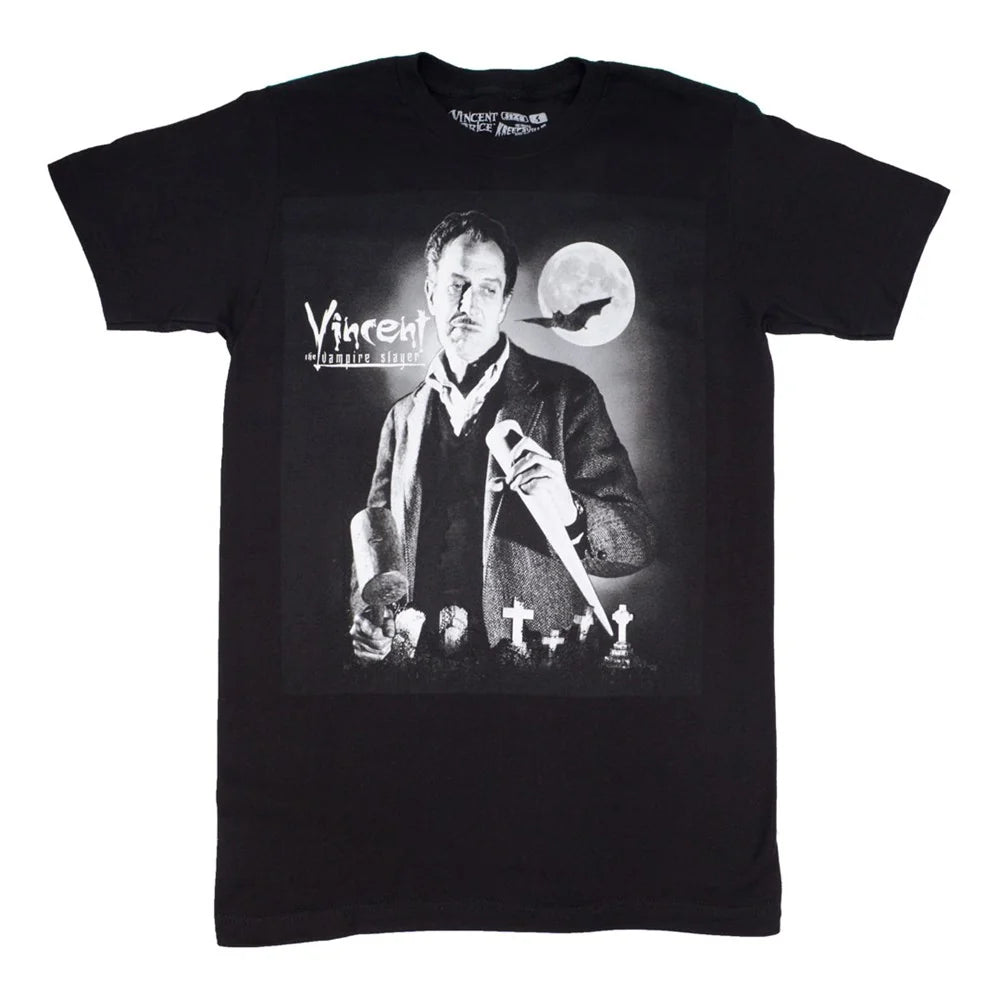 Kreepsville 666 Vincent Price Stake Slayer Black Tee