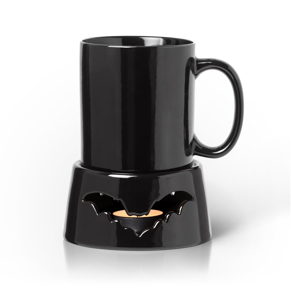 Alchemy Gothic Black Bat Mug & Warmer Tealight Candle Holder MWCB1