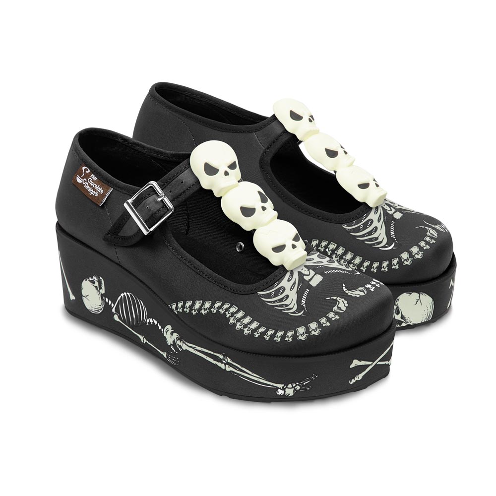 Chocolaticas® Skeletons Under Your Bed Mary Jane Platform
