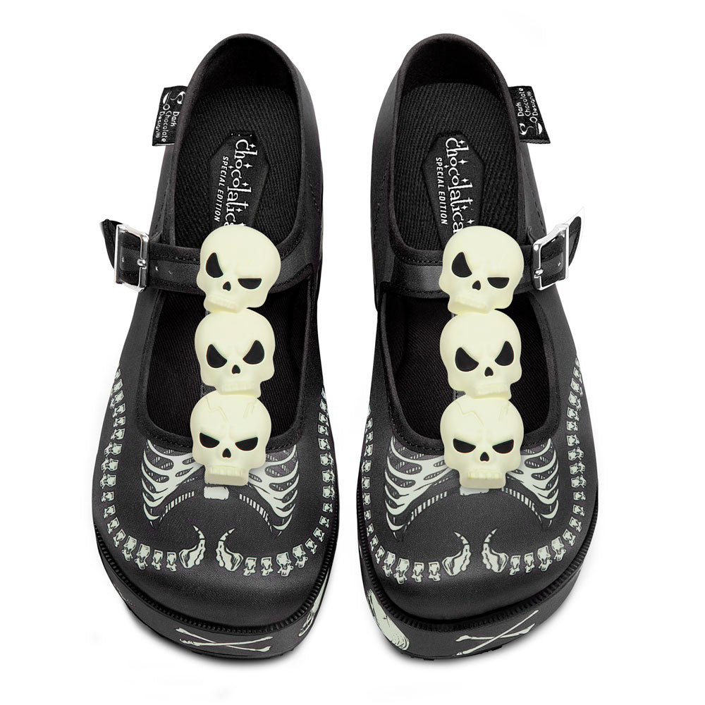 Chocolaticas® Skeletons Under Your Bed Mary Jane Platform