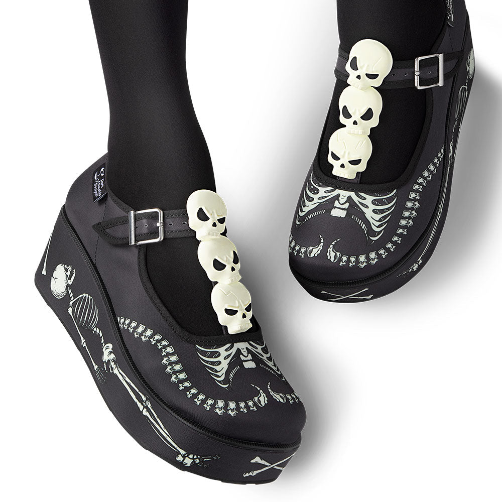 Chocolaticas® Skeletons Under Your Bed Mary Jane Platform
