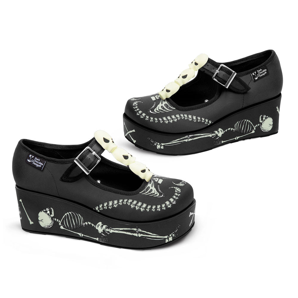 Chocolaticas® Skeletons Under Your Bed Mary Jane Platform
