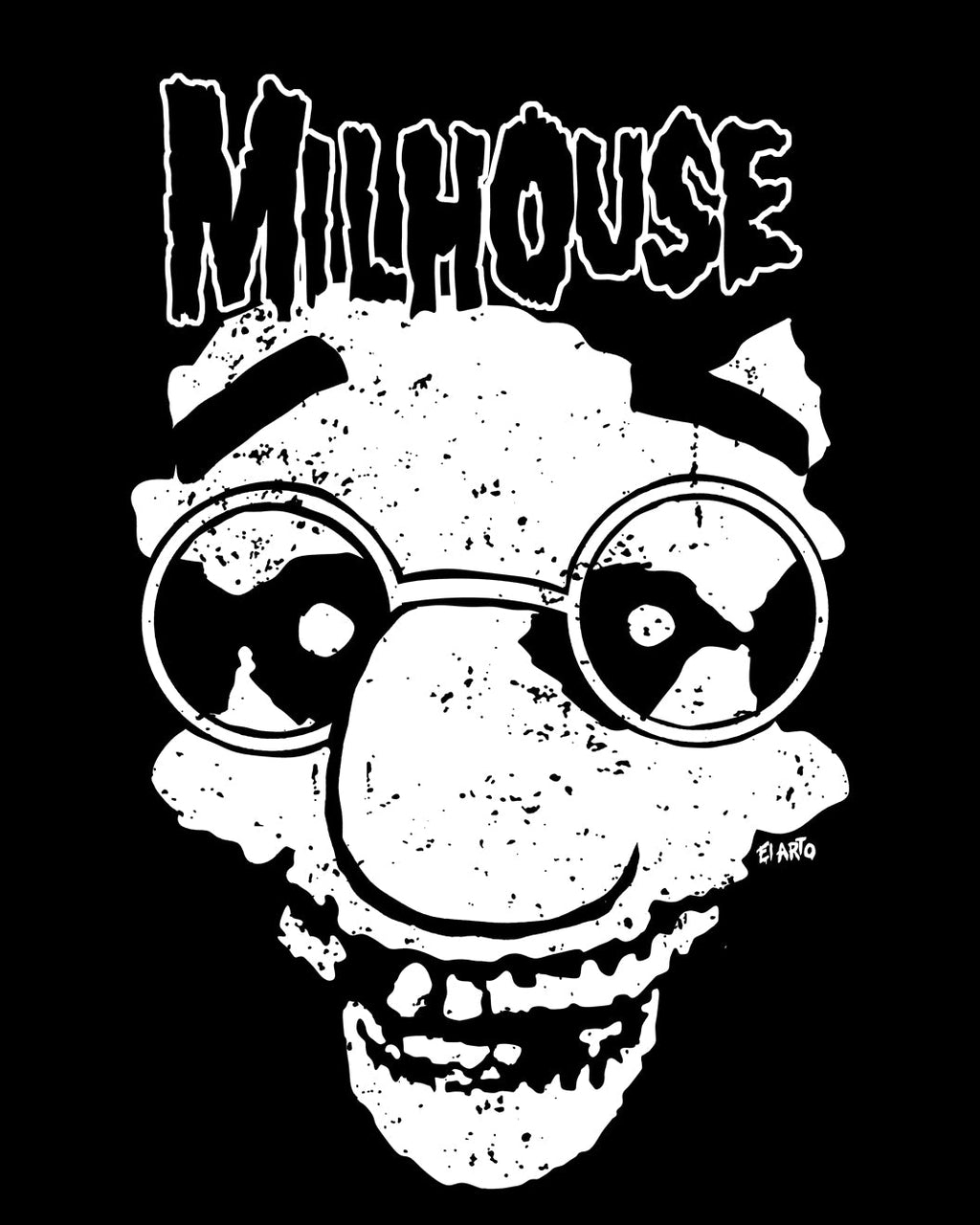 Finger's Duke Milhouse Simpsons Black T-Shirt