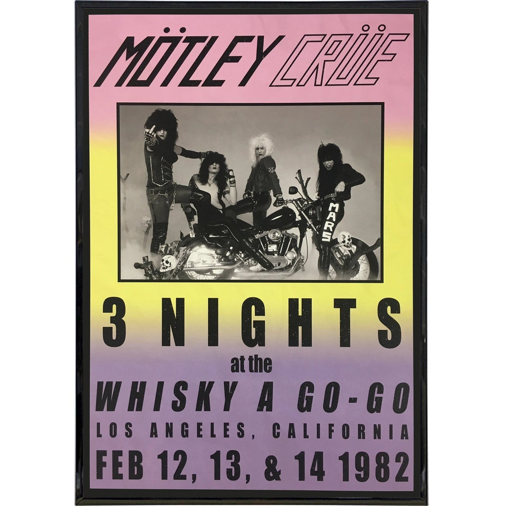 Motley Crue 1982 Show Vintage Concert Poster Print