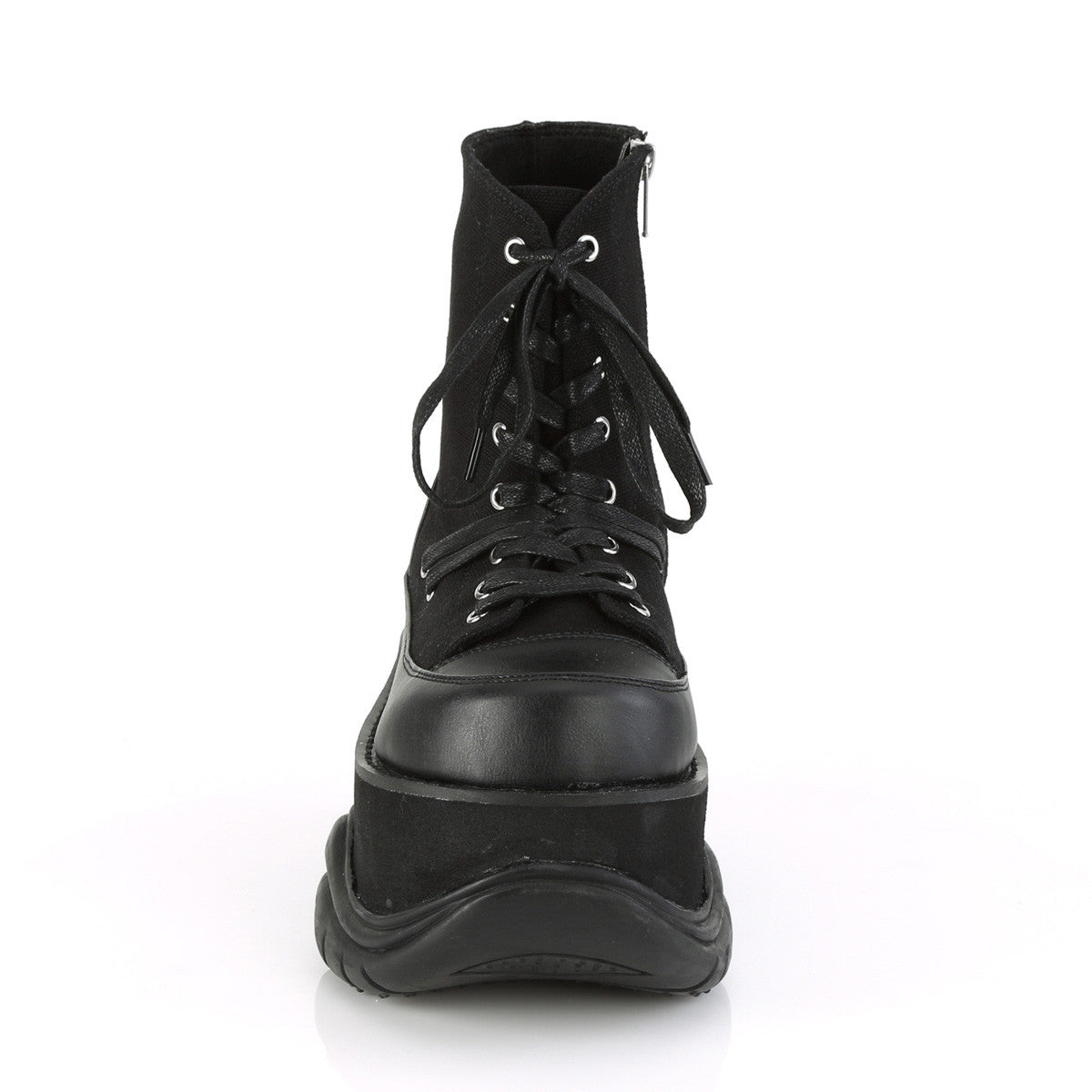 Demonia Neptune 115 Black Canvas Vegan Leather