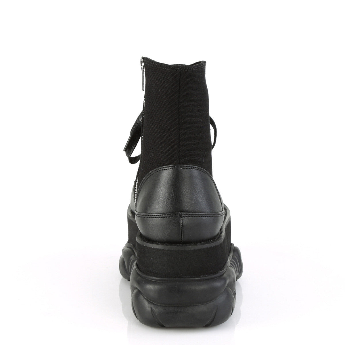 Demonia Neptune 115 Black Canvas Vegan Leather