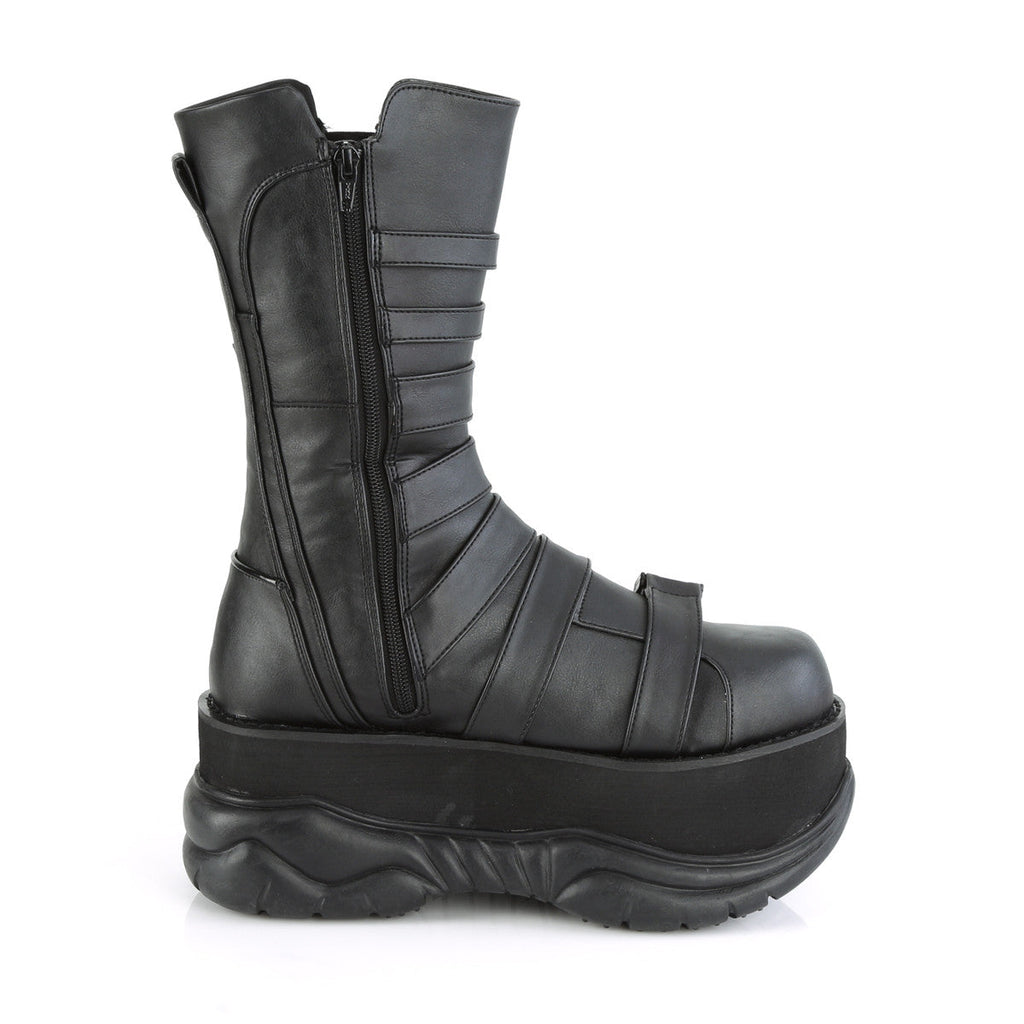 Demonia Neptune 210 Black Vegan Leather