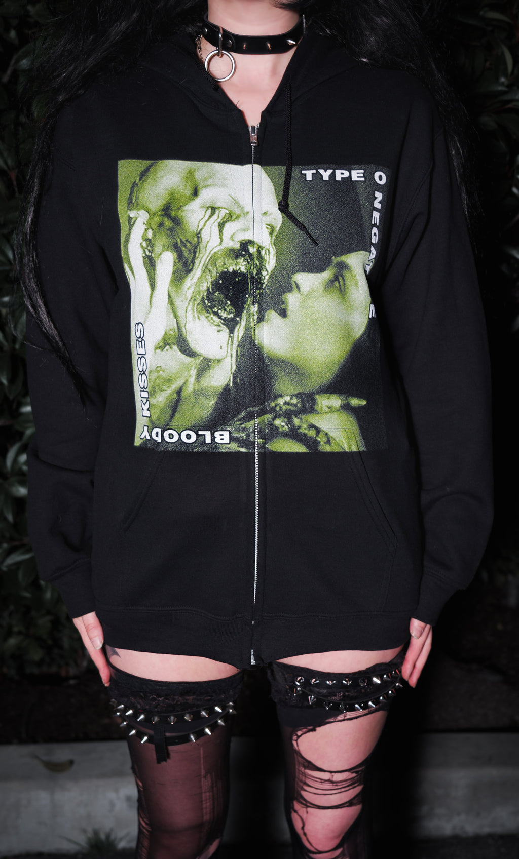 Vera's Eyecandy Bloody Kisses TON Band Zipped Unisex Hoodie