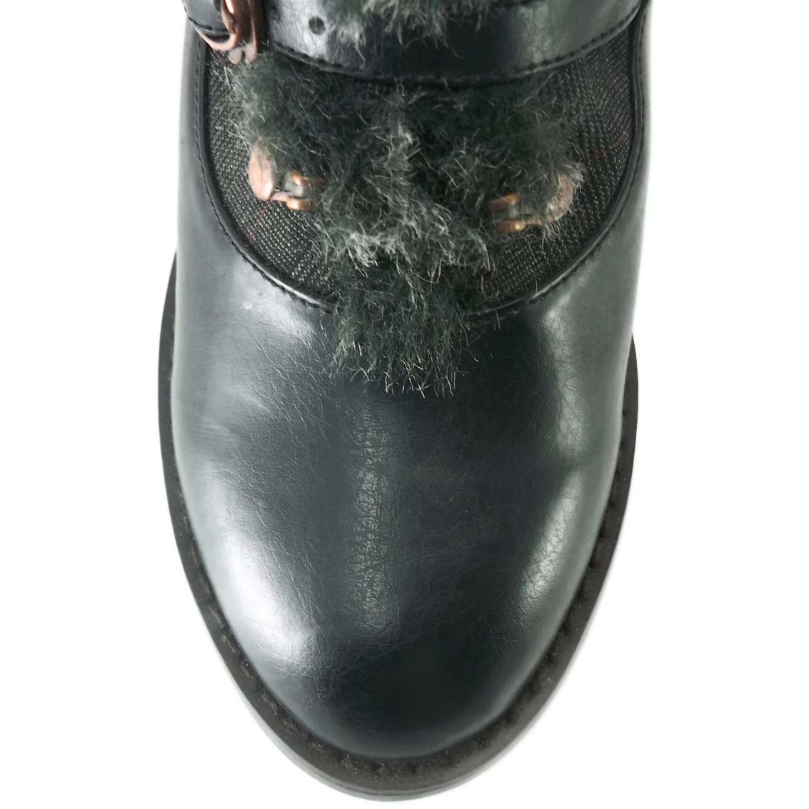 Hades NEPHELE Steampunk Black Lace Up Ankle Boots