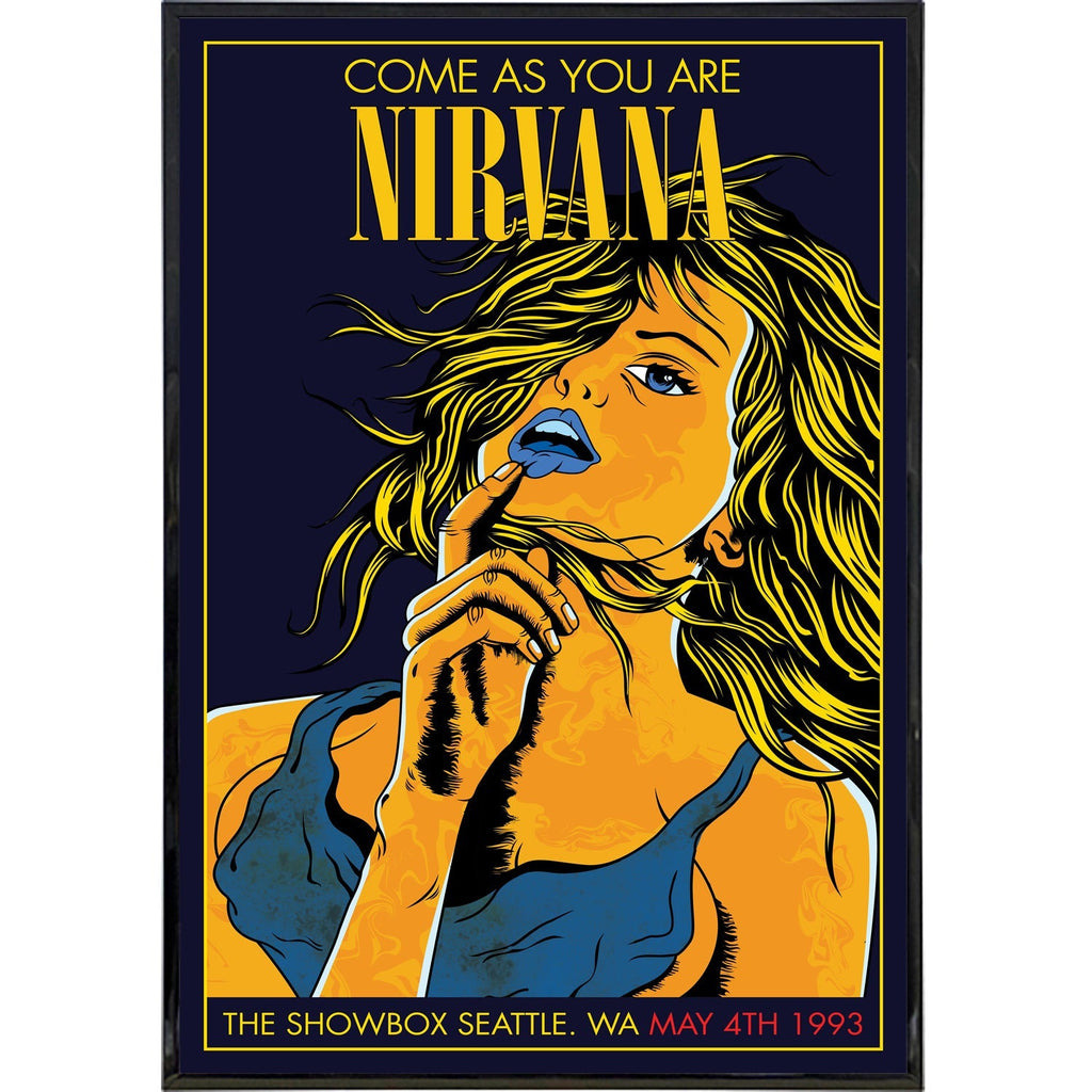Nirvana "Come As You Are" Show 1993 Concert Poster Print