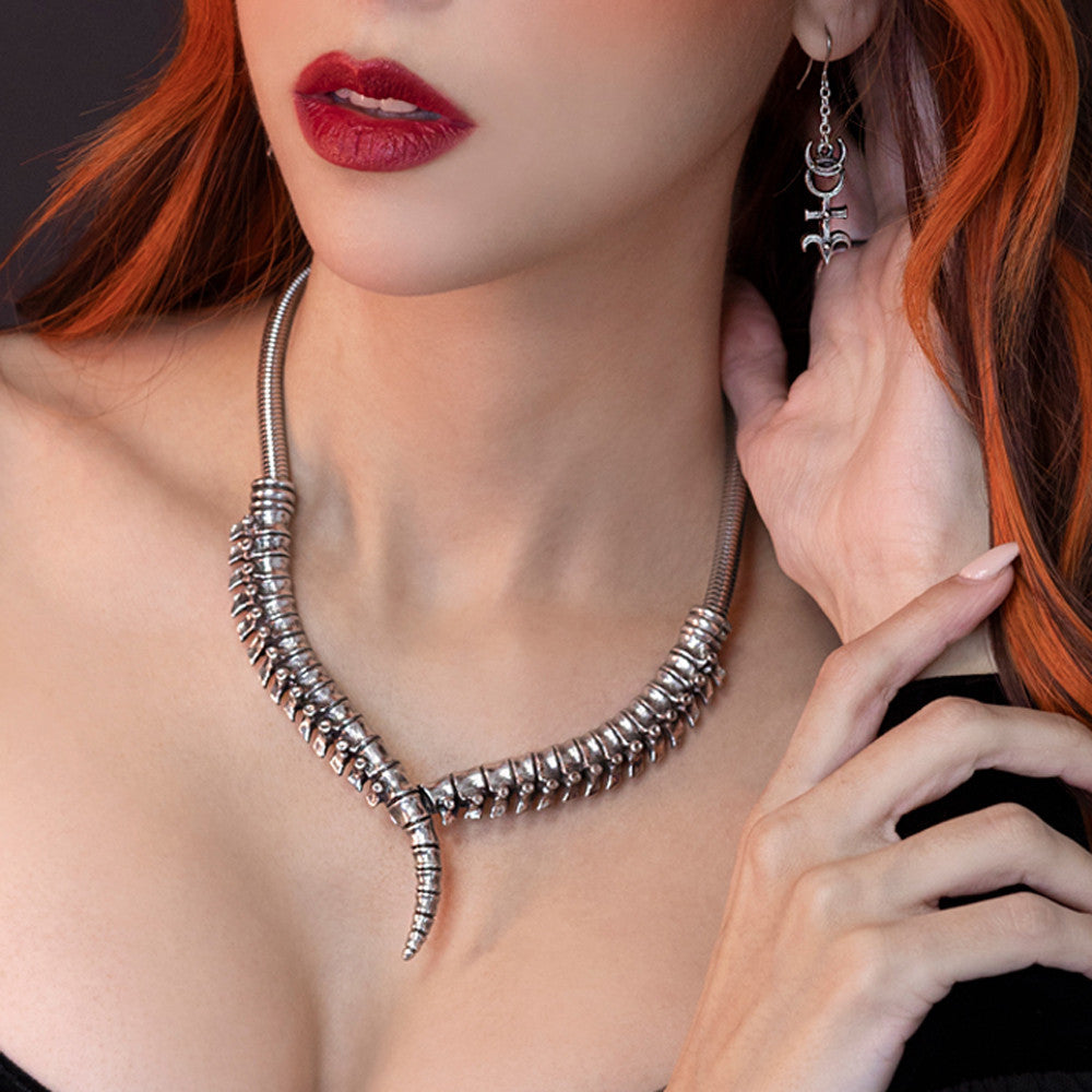 Alchemy Gothic Thoracic Spine Collar Necklace P1007