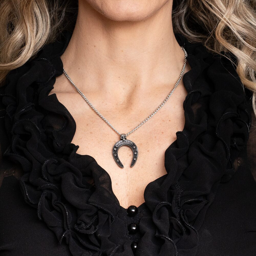 Alchemy Gothic Mala Fortuna Horseshoe Pendant P1015