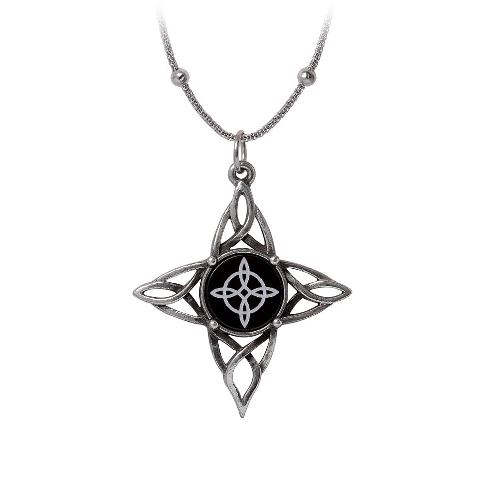 Alchemy Gothic Witch's Knot Black Hexefus Pendant P1018
