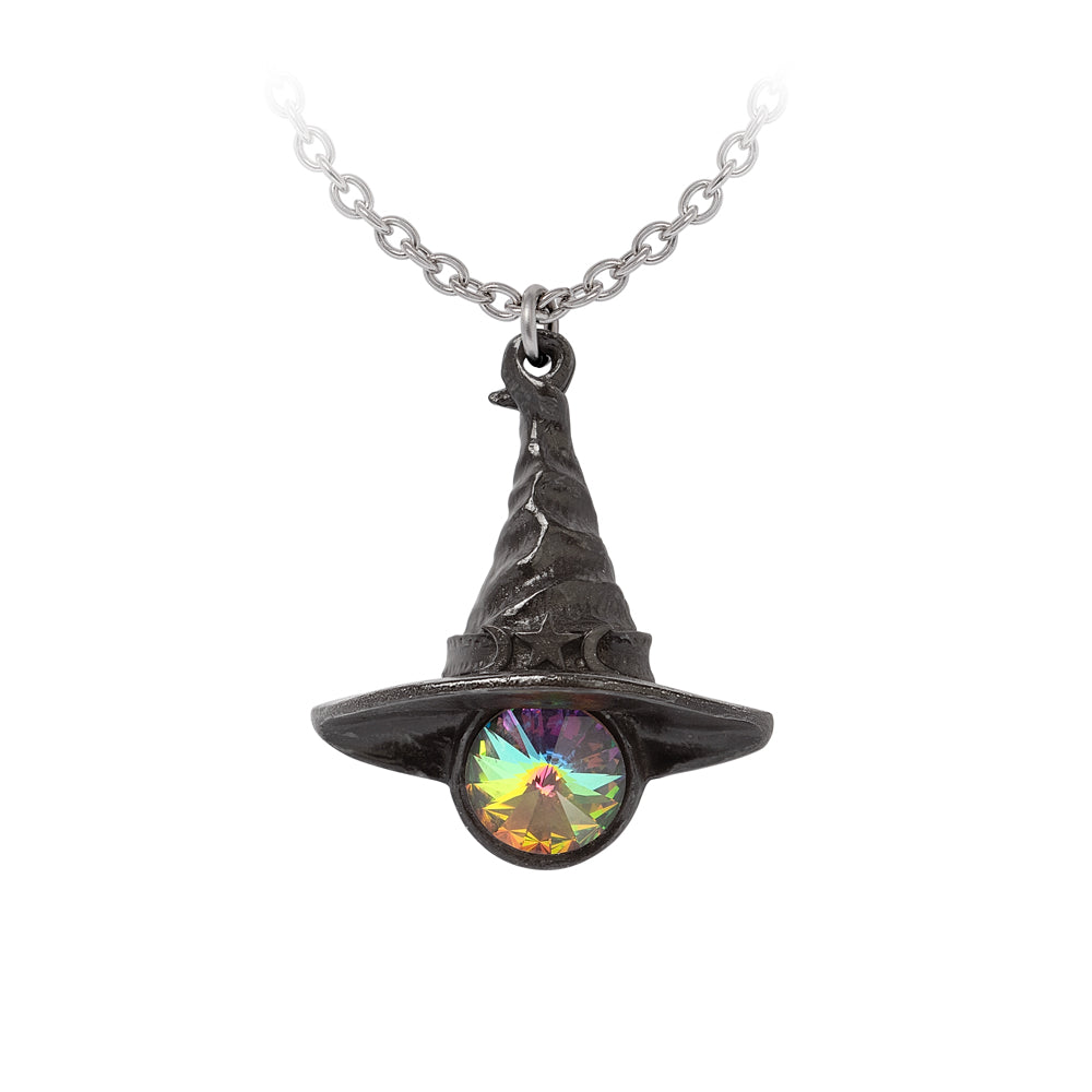 Alchemy Gothic Hell-Broth Crystal Witch's Hat Pendant P1026