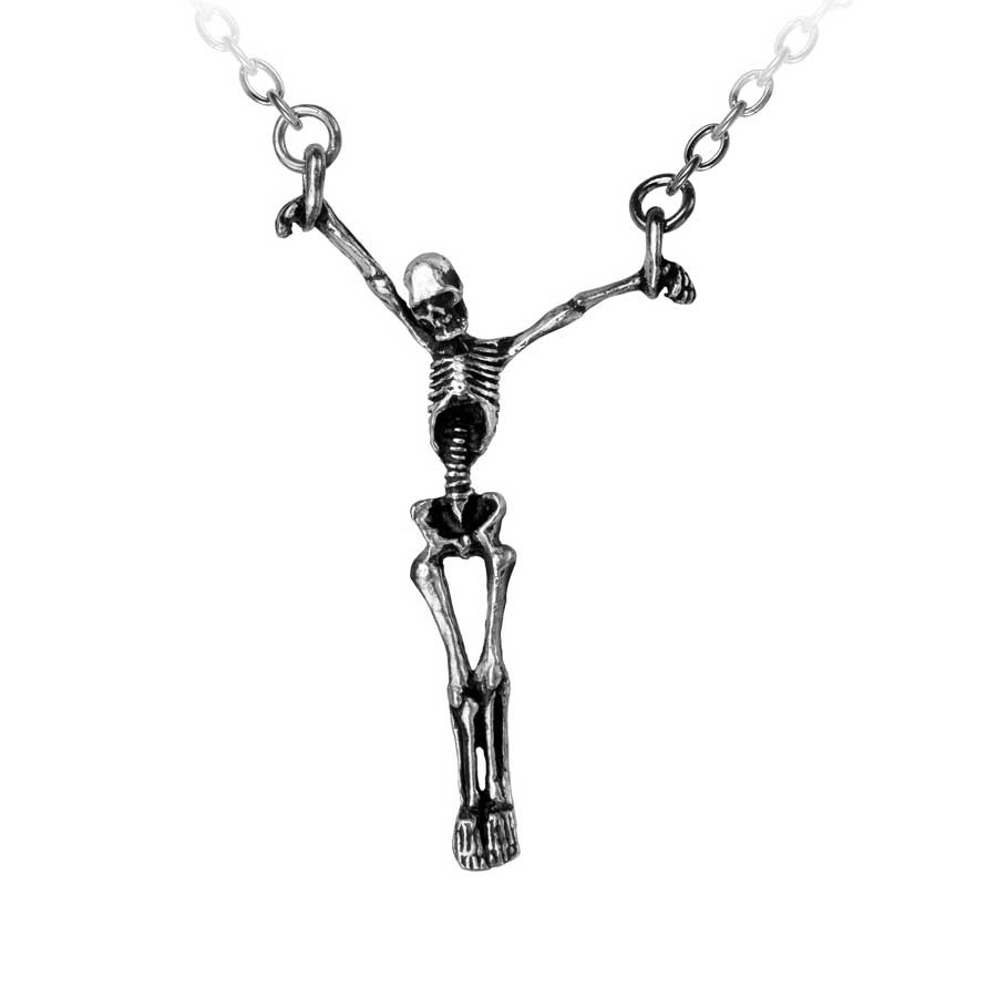 Alchemy Gothic Lost Soul Shackled Skeleton Pendant P190