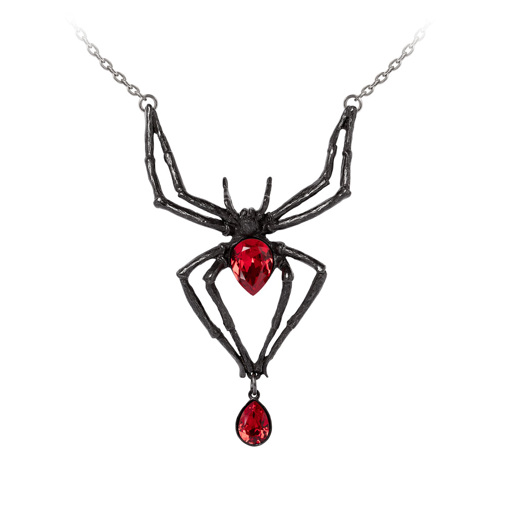 Alchemy Gothic Black Widow Necklace Spider Pendant P432