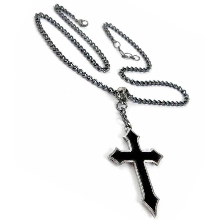 Alchemy Gothic Osbourne's Black Aiguise Cross Pendant P618