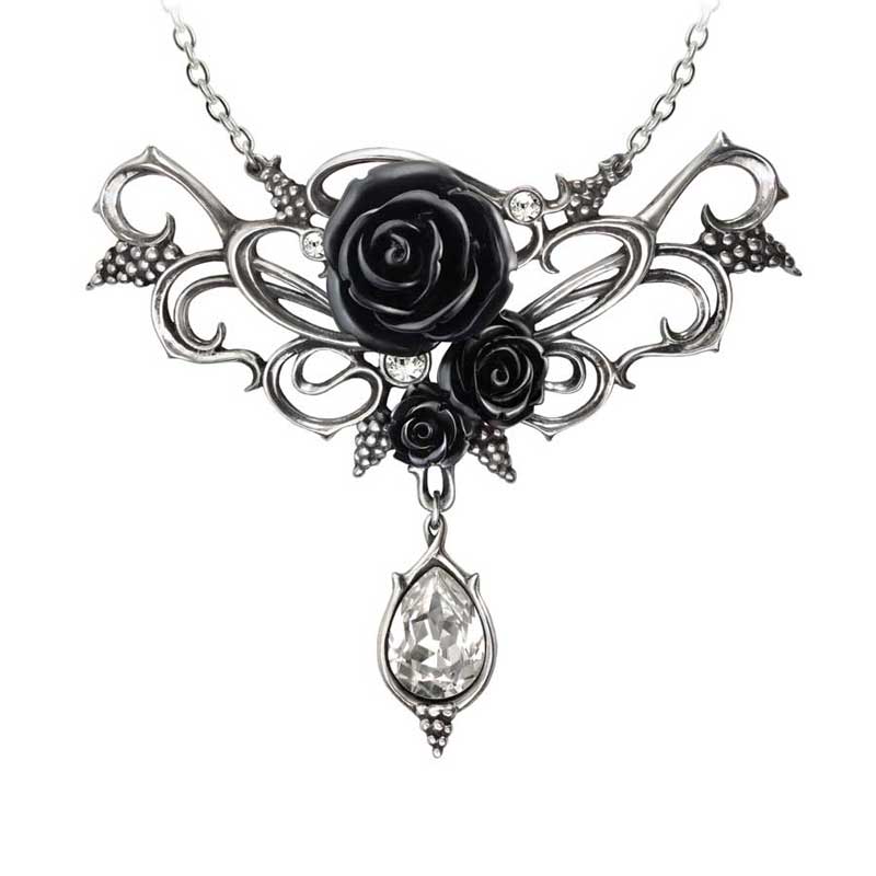 Alchemy Gothic Bacchanal Rose Grapes Dionysus Necklace P700